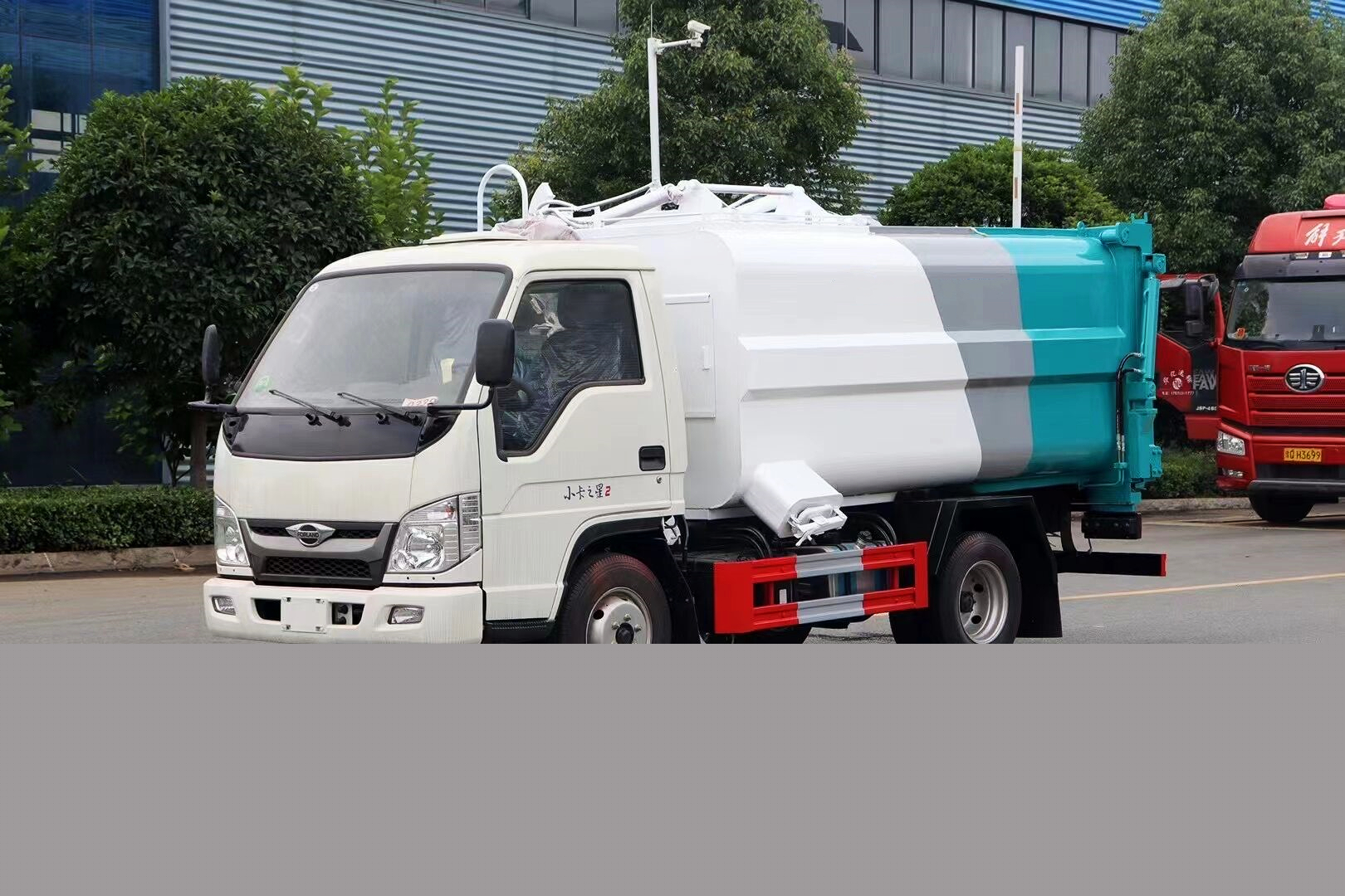國六福田小卡4方掛桶垃圾車